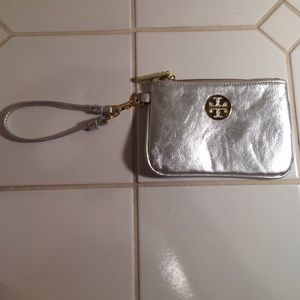 Silver Tory Burch wallet