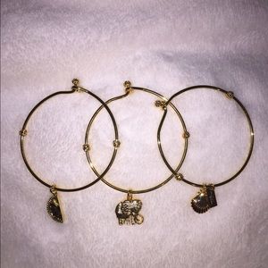3 lily Pulitzer limited addition gold bracelets