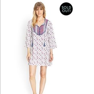 Forever 21 bohemian floral tunic