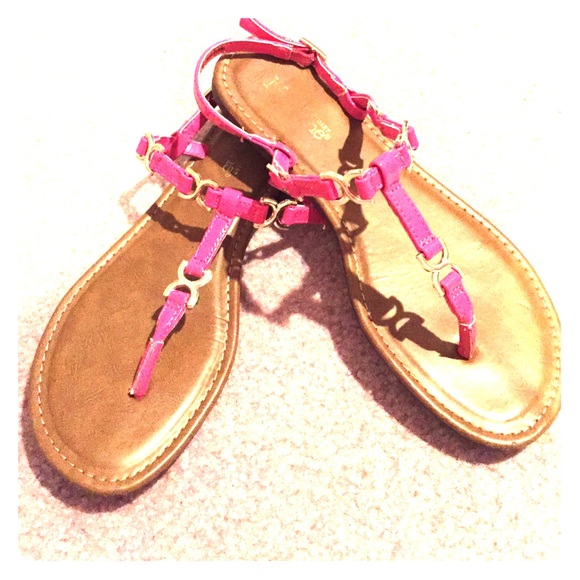 Hot pink sandals