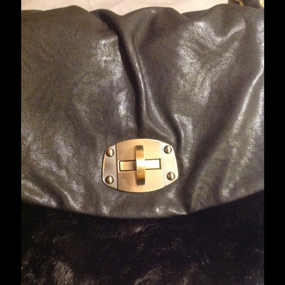 IMOSHION Black leather stylish handbag. - Picture 2 of 4