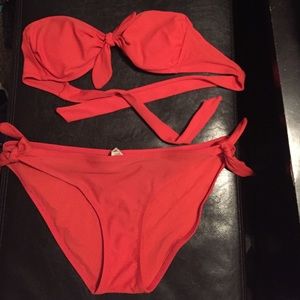 Orange Aerie Bandeau Bikini