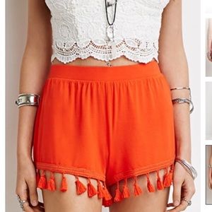 Forever 21 tassel shorts NWT