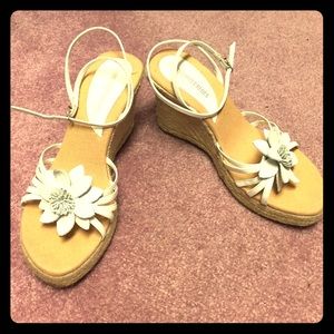 NWOT Vintage flowered wedges