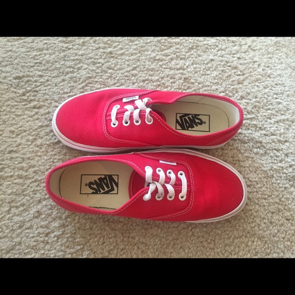 Vans Shoes - Red vans - women's size 6.5