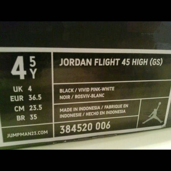 Pink Jordan Flight 45 High Tops - Picture 4 of 4