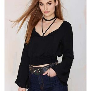 Brand new bell sleeved crop top