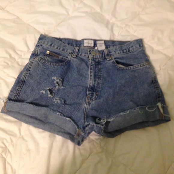 Calvin Klein high waisted Jean shorts