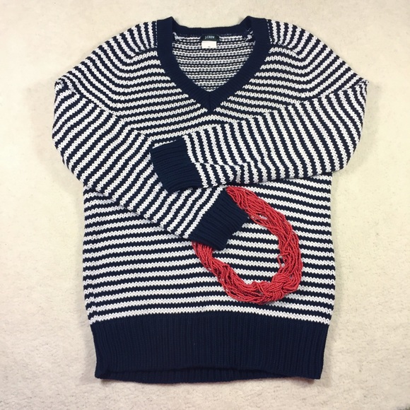 J. Crew navy stripe sweater