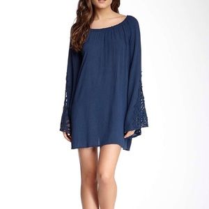 BLU PEPPER CROCHET BELL SLEEVE DRESS