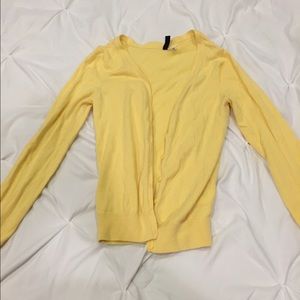 Yellow cardigan
