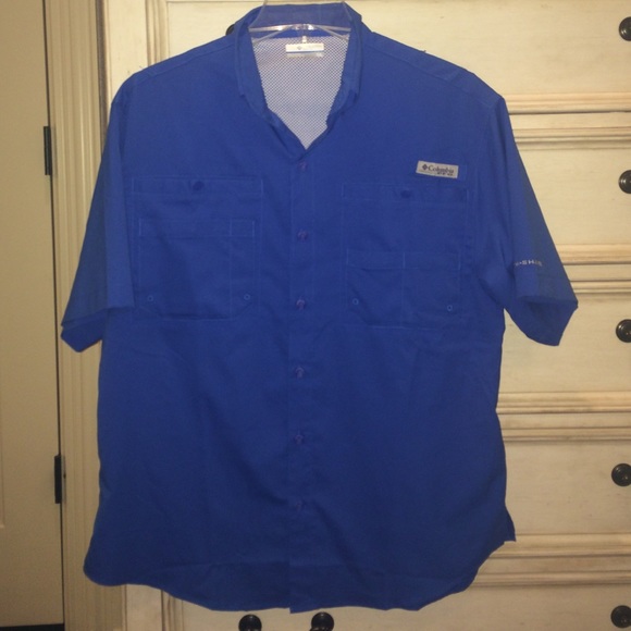 Royal Blue Columbia PFG short sleeve shirt