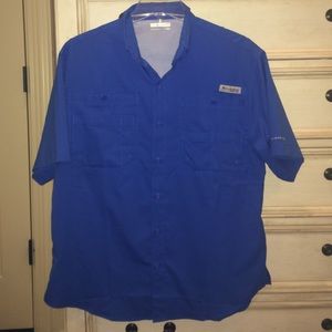 Royal Blue Columbia PFG short sleeve shirt