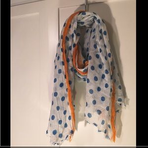 Blue-Polkadot Scarf