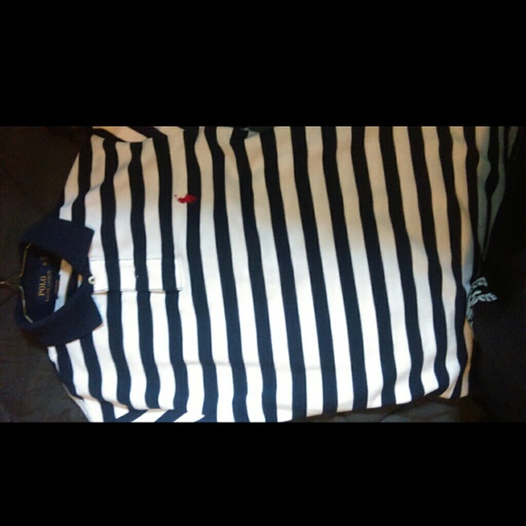 Ralph Lauren striped polo navy