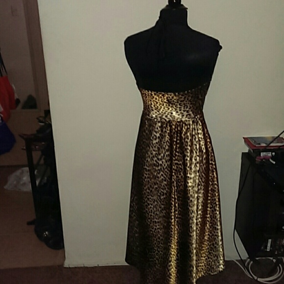 Leopard halter dress - Picture 3 of 4