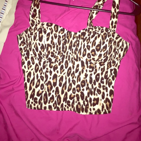 Cheetah print crop top