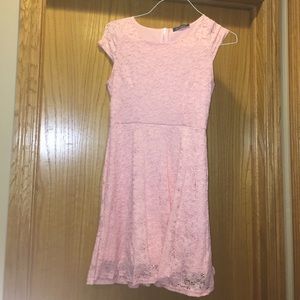 Lacey pink zippered dress