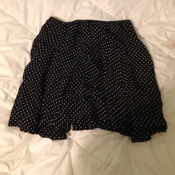 High rise polka dot brandy skirt