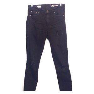 Gap 1969 Destructed High Rise Skinny Denim