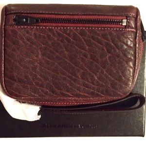 NWT Alexander Wang Raisin Fumo Leather Wristlet