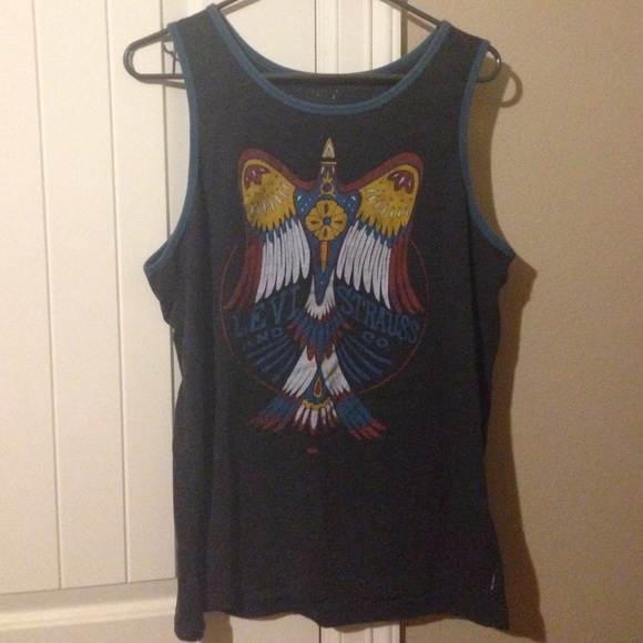 Grey and Blue Muscle Shirt