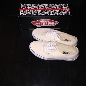 Cream canvas Vans