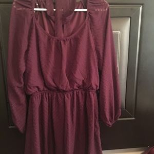 Sheer sleeve dress