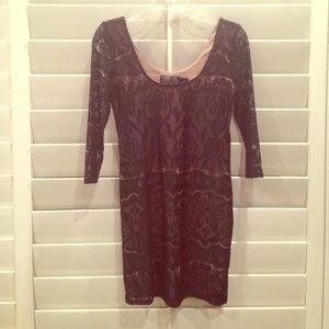 H&M BLACK LACE 3/4 SLEEVE DRESS