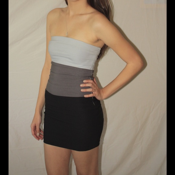 Color block tube dress