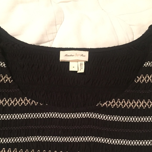 NWOT Anthropologie Smocked Peplum MeadowRue Top S - Picture 3 of 4