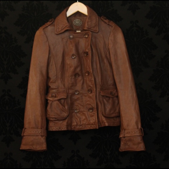 Anthropologie Cold Snap Leather Jacket
