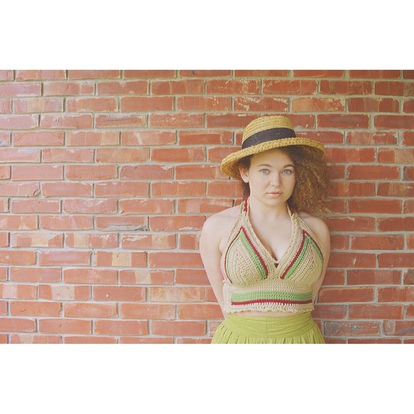 Hand crocheted halter top