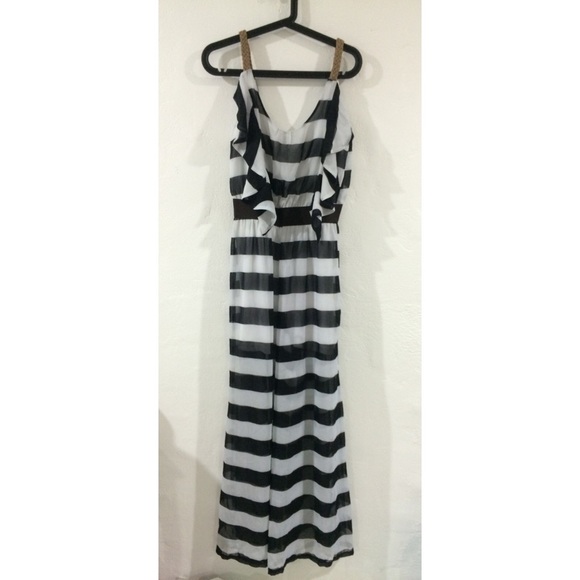 Stripped pants romper