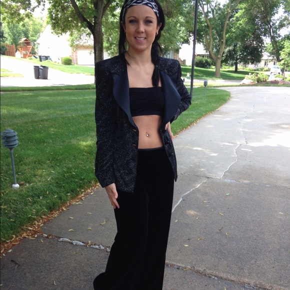 Giorgio Armani satin/silver/Jacket & Velvet Pants