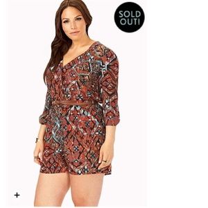 "Worldy Surplice Romper" by F21