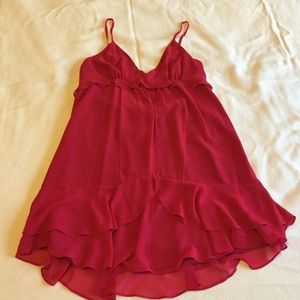 Bcbgeneration Red Ruffle Dress
