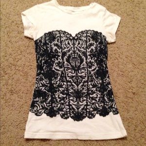 White and Black Designer Tee