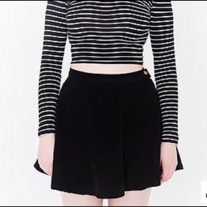 Natural Denim Circle Skirt in Jet Black