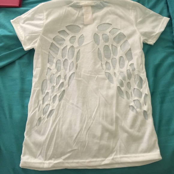 πΈ HP πΈWhite Laser cut out back Tee - Picture 3 of 3