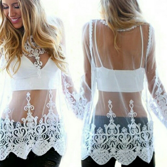 Sheer BOHO blouse