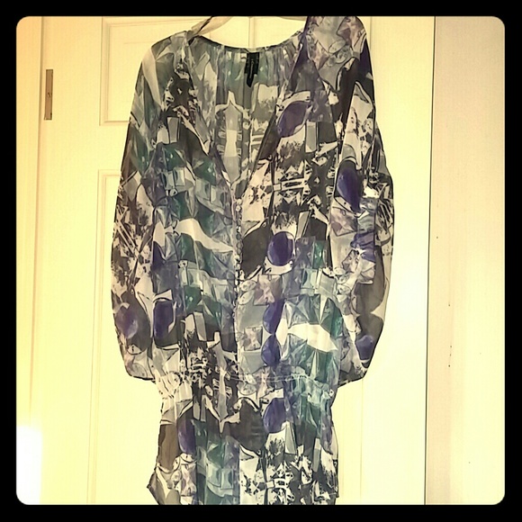 Z. Cavaricci Torrid sheer abstract geometric top