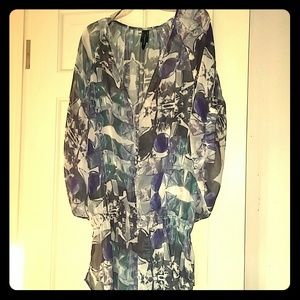 Z. Cavaricci Torrid sheer abstract geometric top