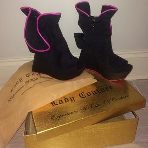 Hot pink and black Lady Couture shoes