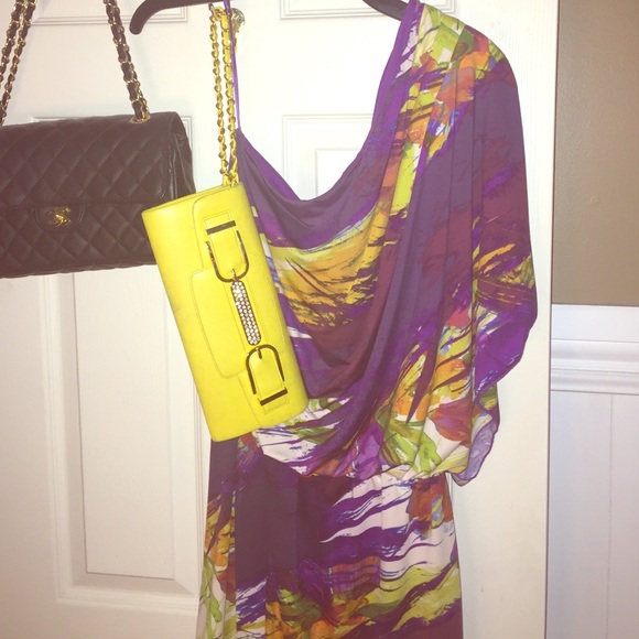 One shoulder Jessica Simpson dress