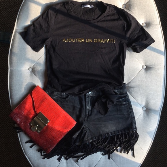 Zara Tops - ZARA Special-T Black Asymmetrical Top