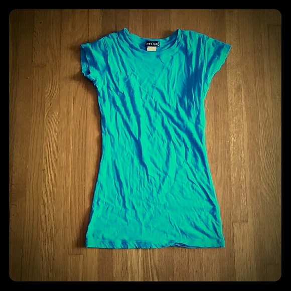 Wet Seal  aqua short sleeved shirt sz XS - Picture 1 of 1