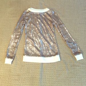 Silver Sequin Top