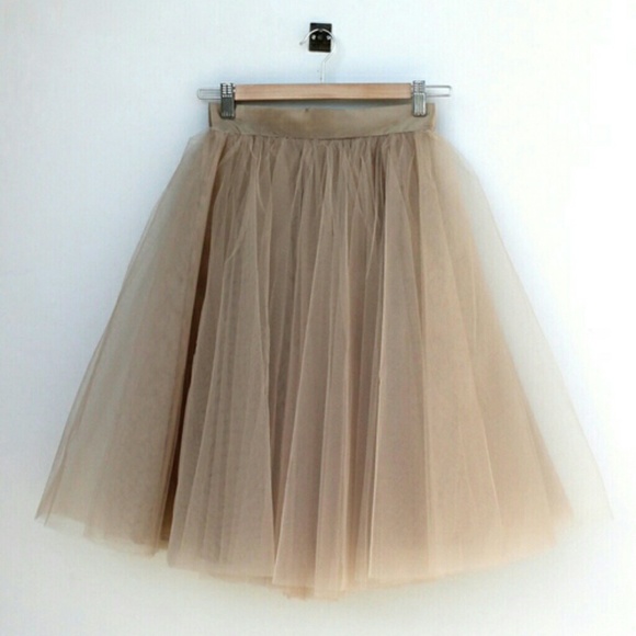 Chocolate/beige tulle skirt from space 46 boitique