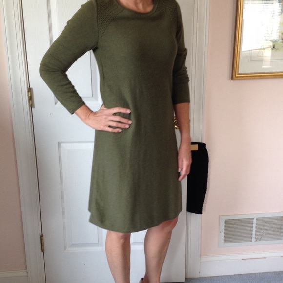 J. Jill army green sweater dress size medium